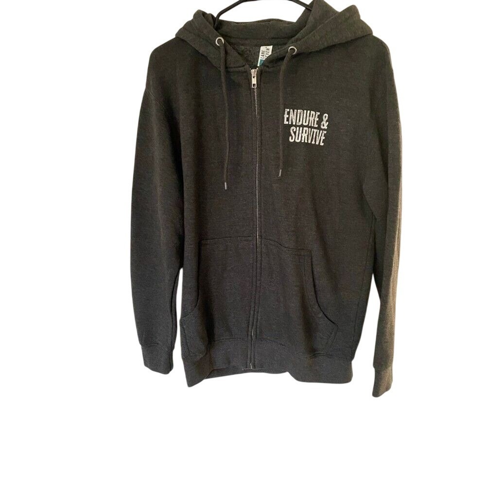Lane Seven Endure & Survive Look For The Light Zip Hoodie Gray Medium LS14003